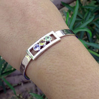 Birthstone Cuff bracelet - Topaz, Citrine, Peridot
