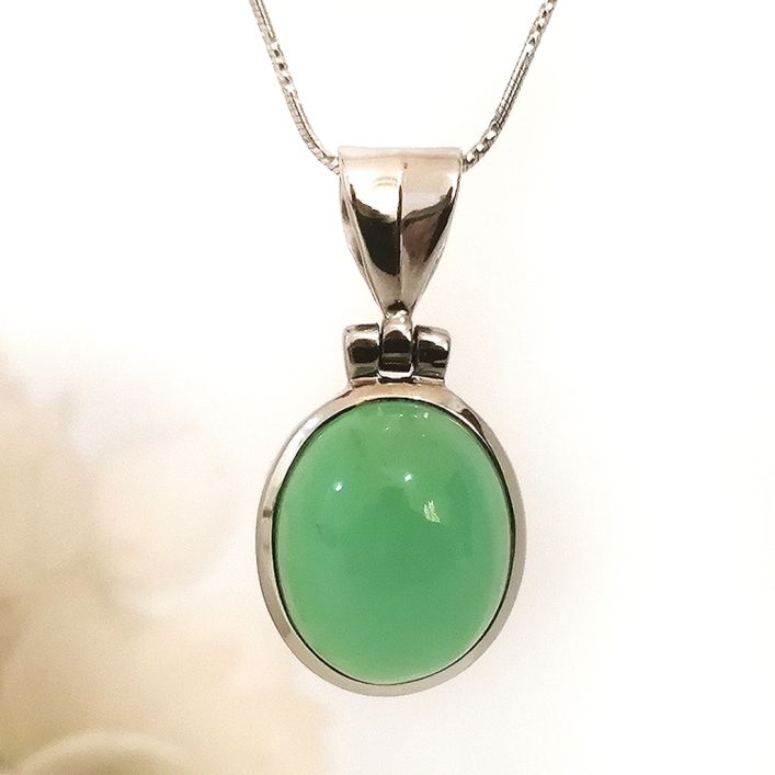 Green Chrysoprase Pendant (11.83 gms)