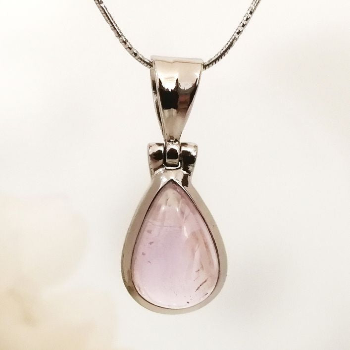 Pink Spinel Teardrop Pendant