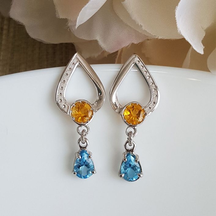 Infinity Set -  Topaz & Citrine