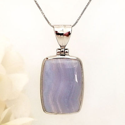 Blue Lace Agate Pendant in high quality silver ready available at Nafisa Designs, Manchester UK. Free Global Shipping!
For Inquiries Call or WhatsApp: +447878581702 OR +96567725075