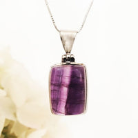 Chevron Amethyst Pendant