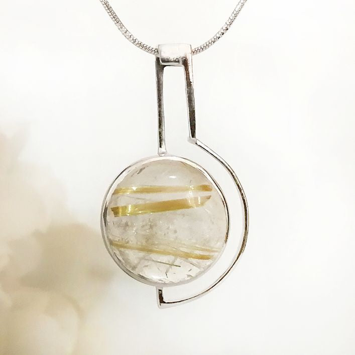 Globe Pendant - Rutile Quartz