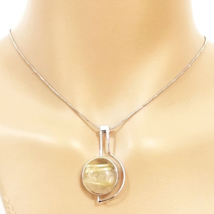 Globe Pendant - Rutile Quartz