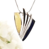 Armor Pendant - Calcite & Lapis Lazuli