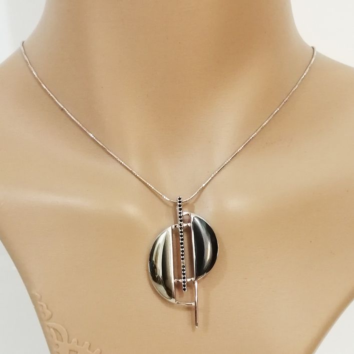 Arc Pendant - Hematite