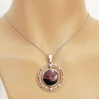 Bullseye Pendant - Ruby Zoisite