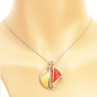 Traversed Pendant - Calcite & Carnelian