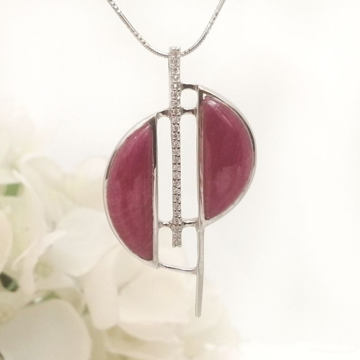 Arc Pendant - Ruby