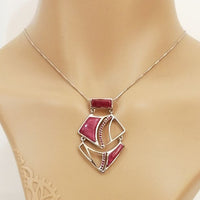 Arabic Style Pendant - Ruby