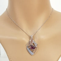 Fuchsia Pendant - Rose Quartz, Amethyst And Chalcedony