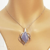 Lotus Pendant - Chalcedony
