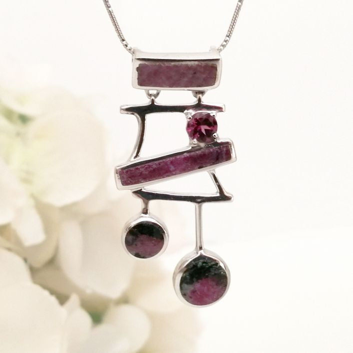 Ecstasy Pendant - Ruby Zoisite & Rhodolite 