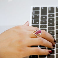 Fancy Cut Ruby Ring