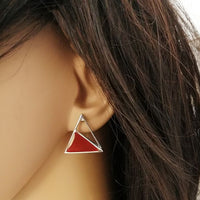 Triangle Earrings - Agate