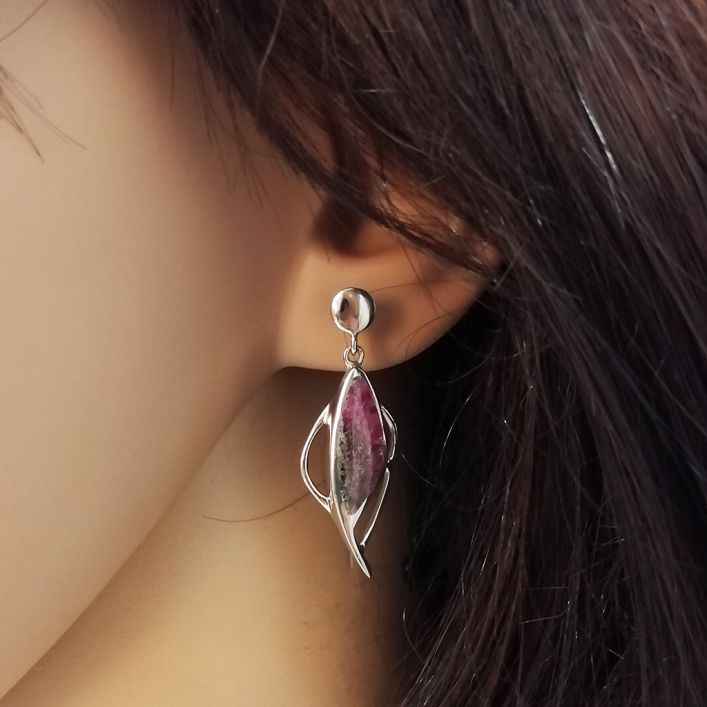 Ruby Zoisite Earrings