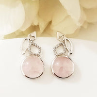 Suave Rose Quartz Earrings