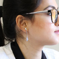 Lean Earrings - Chalcedony