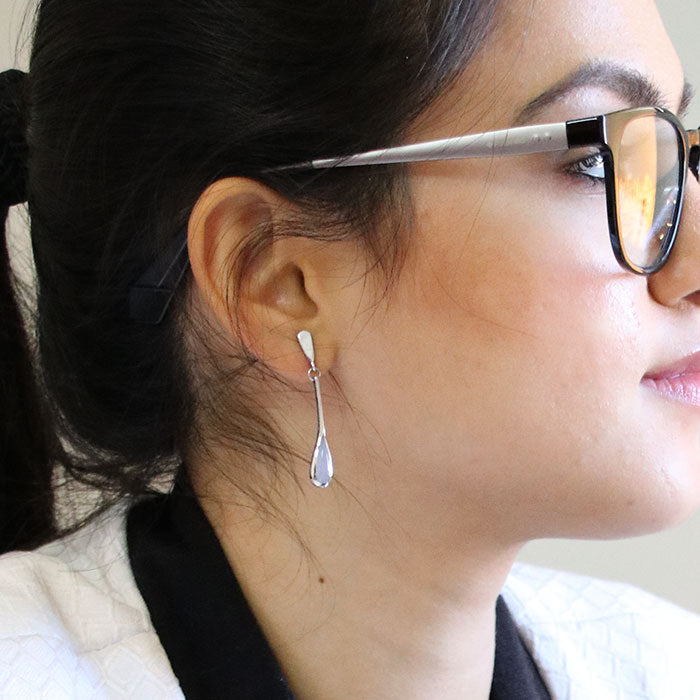 Lean Earrings - Chalcedony