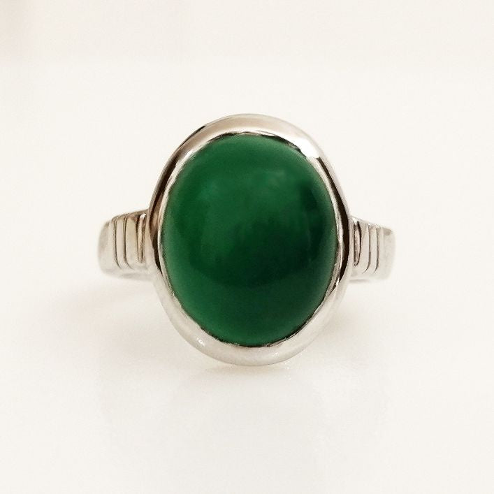 Jade Men Ring - Green