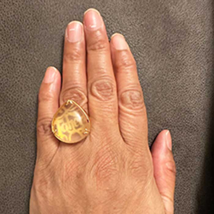 Tahera Rose Quarts Ring