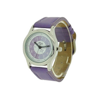 Relda Girls Time Teacher Purple Leather Strap Watch REL13