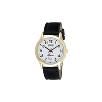 Ravel Mens Gilt Day/Date  Faux Leather Strap Watch + Ravel Womens Gilt Day/Date  Faux Leather Strap Watch R0706.19.1+R0706.19.2