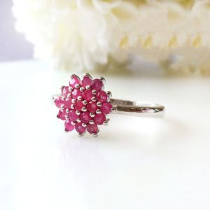 Cluster Ruby Ring