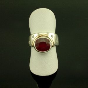 German-Style Men Ruby Ring