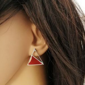 Triangle Earrings - Agate