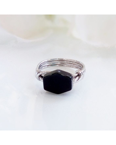 Black Agate Desire Ring