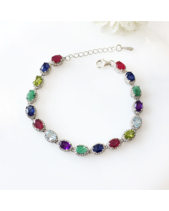 Prismatic Bracelet - Ruby, Peridot, Sapphire, Emerald, Amethyst, Topaz