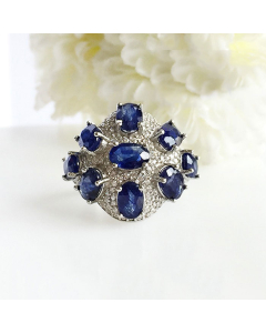 Posh Blue Sapphire Ring in high quality silver ready available at Nafisa Designs, Manchester UK. Free Global Shipping!
For Inquiries Call or WhatsApp: +447878581702 OR +96567725075