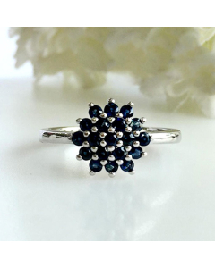 Cluster Blue Sapphire Ring