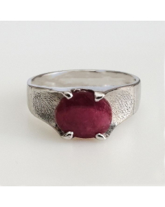Convectional Men Ruby Ring