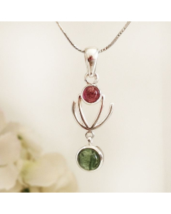 Ardour Pendant - Rhodolite & Tourmaline in high quality silver ready available at Nafisa Designs, Manchester UK. Free Global Shipping!
For Inquiries Call or WhatsApp: +447878581702 OR +96567725075
