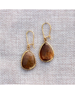 Classic Golden Moonstone Earrings