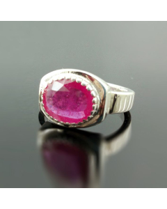 Iranian Set Men Ruby Ring With Gold Cover