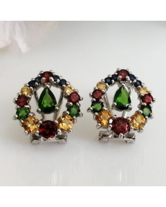 
Studs with emerald, blue sapphire, citrine and garnet in high quality silver ready available at Nafisa Designs, Manchester UK. Free Global Shipping!
For Inquiries Call or WhatsApp: +447878581702 OR +96567725075     