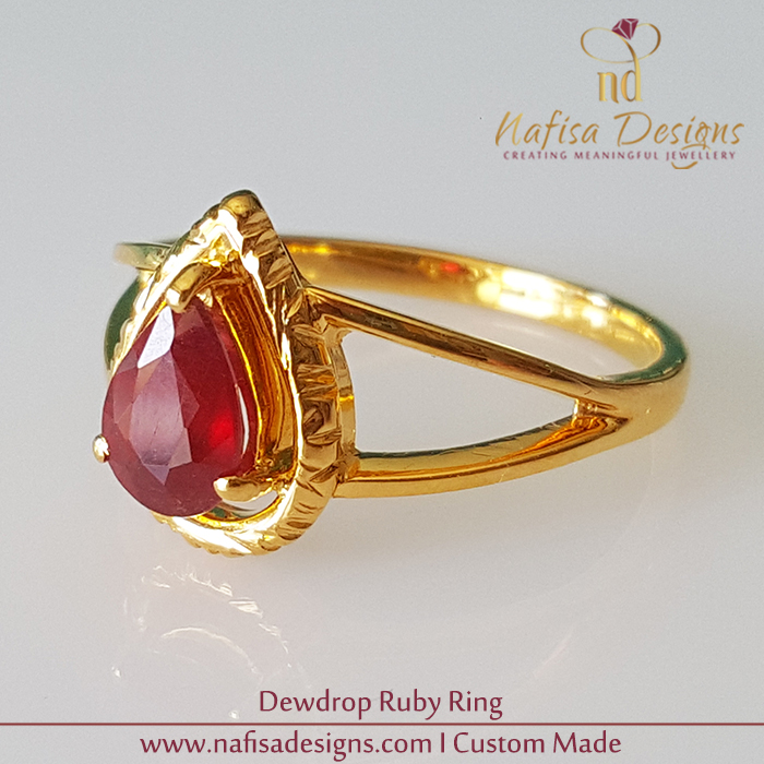 Dewdrop Ruby Ring