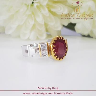 Ruby Men Pave Ring