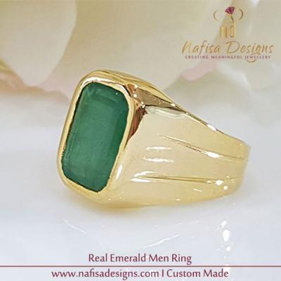 Real Emerald Men Ring