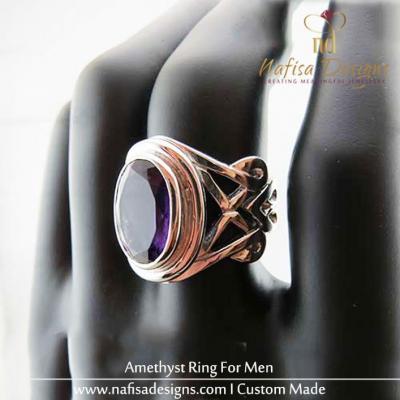 Amethyst Ring For Men