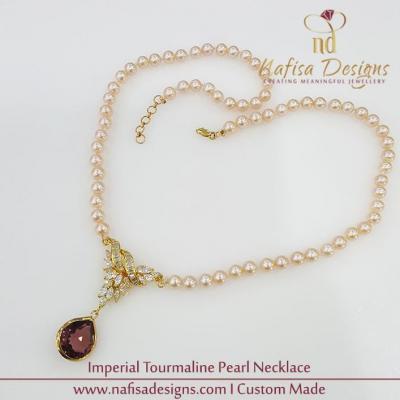 Imperial Tourmaline Pearl Necklace