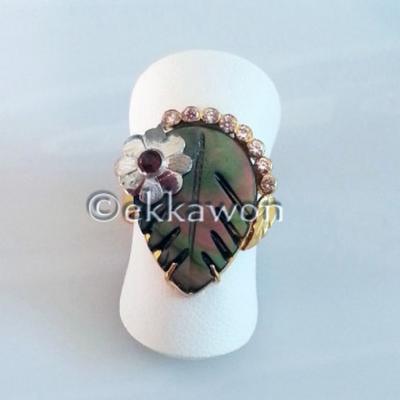 Leafy Gold Bracelet & Ring